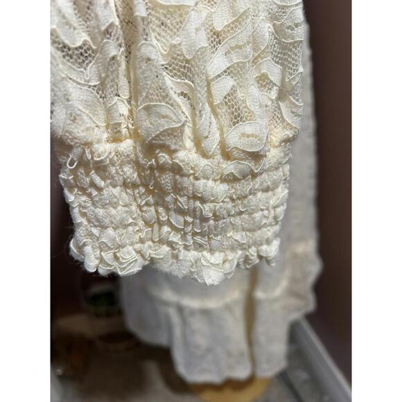 Torrid Mini Stretch Lace Tiered Dress Women Size 2X Fit & Flare Ivory Lined - Picture 3 of 13